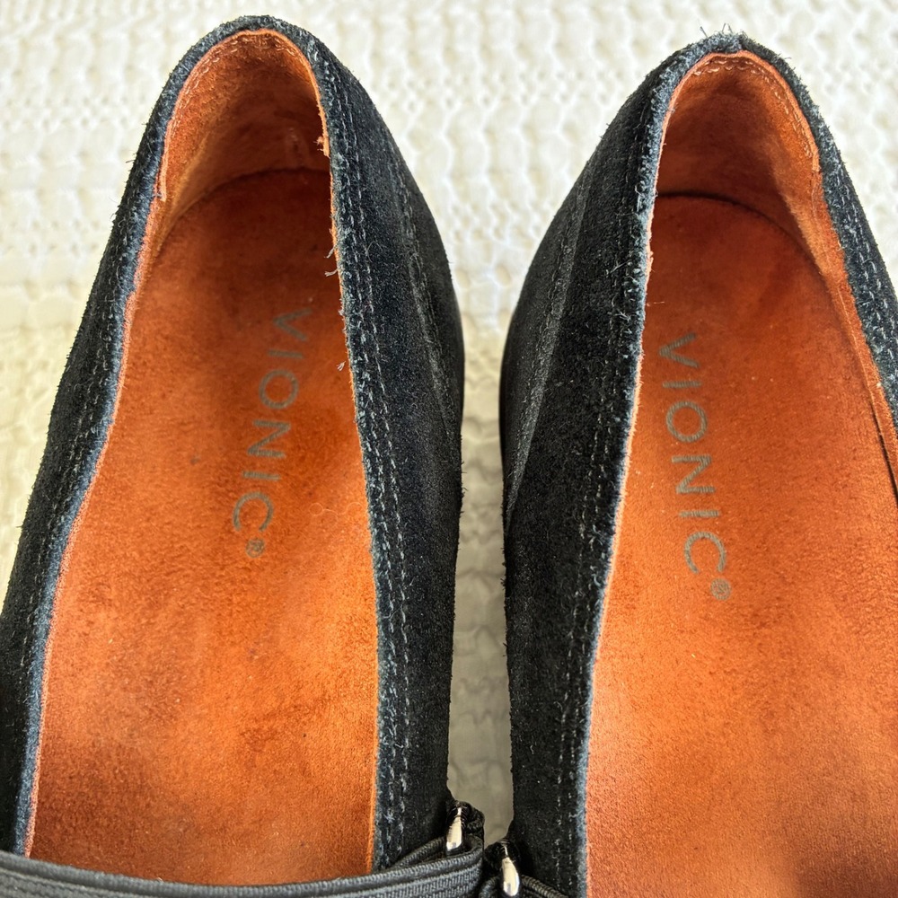 Vionic Shelby Mary Jane Black Suede Flat Hook and Loop Comfort Classic Women 8.5 - Picture 11 of 11